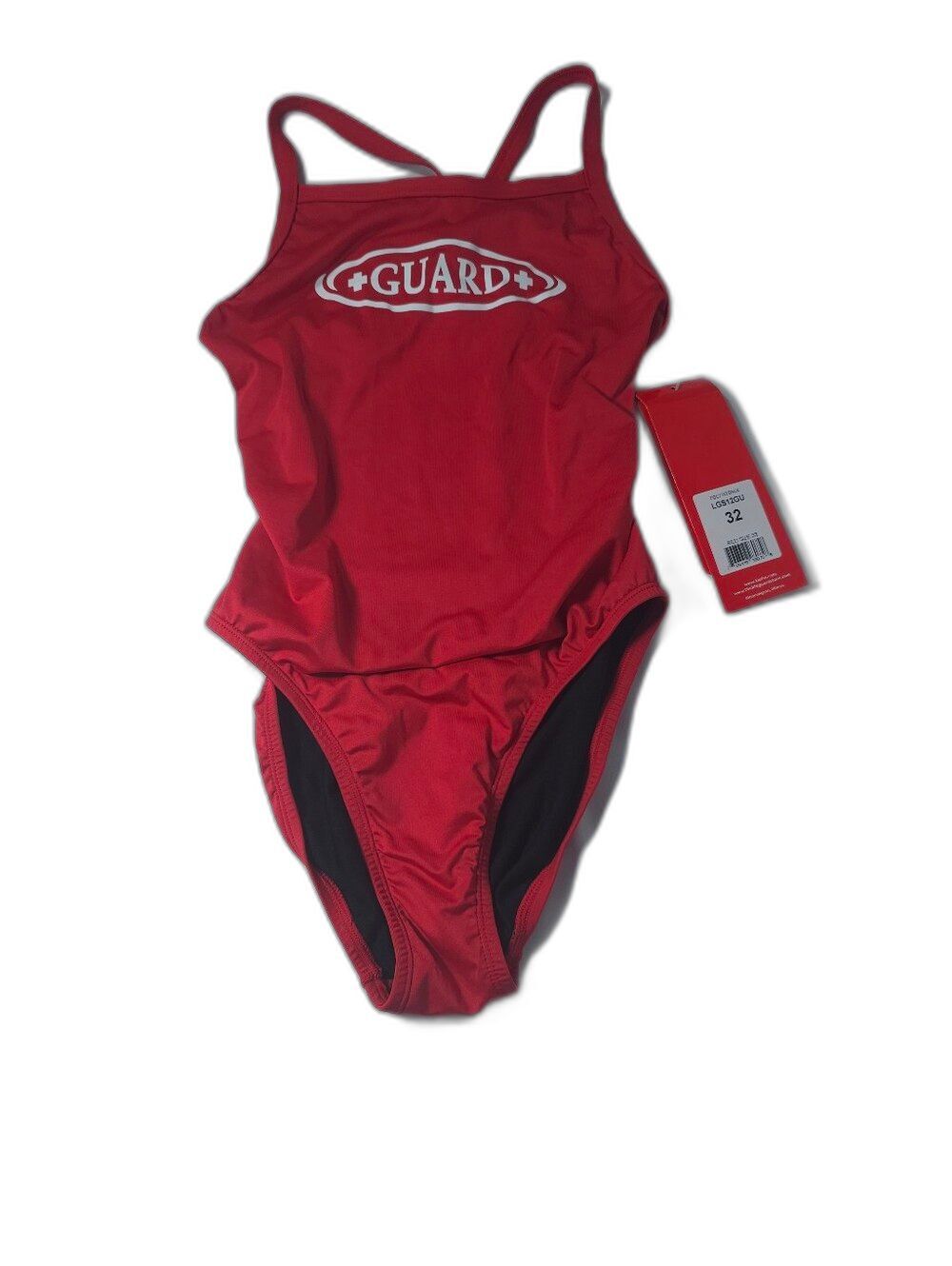 Guard Logo Red Women's One-Piece Swimsuit